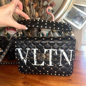 Valentino black rockstud small bag. MINT PERFECT